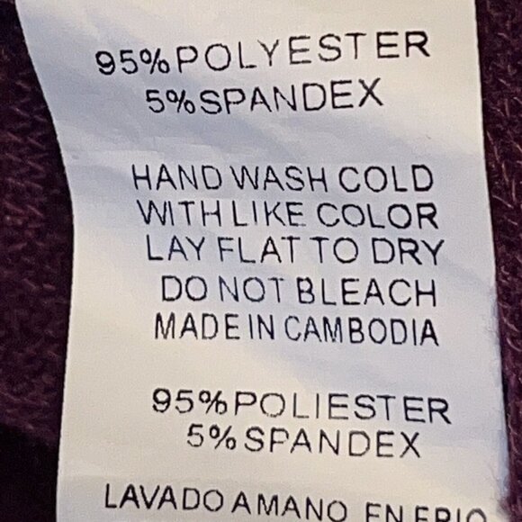 SHOP BASIC PURPLE OPEN‎ CARDIGAN STYLE P1125 WOMEN SIZE LARGE POLYESTER SWEATER - Picture 7 of 8